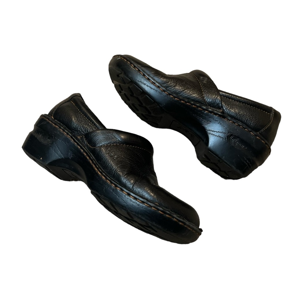 BOC Born of Concept black leather clogs. EUC